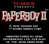 Paperboy II Title Screen